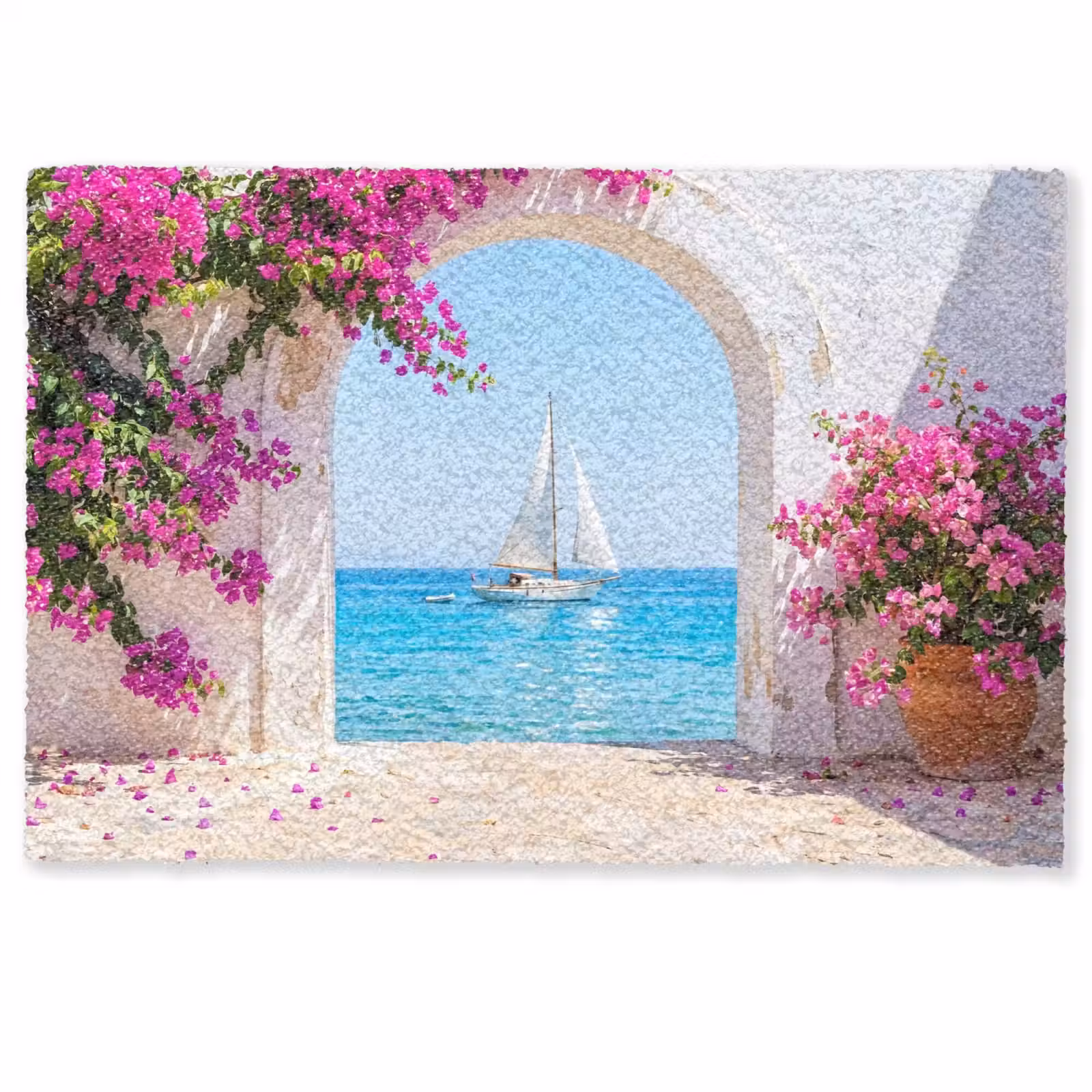 Fußmatte - Blumen – Meer – Sommer — 1