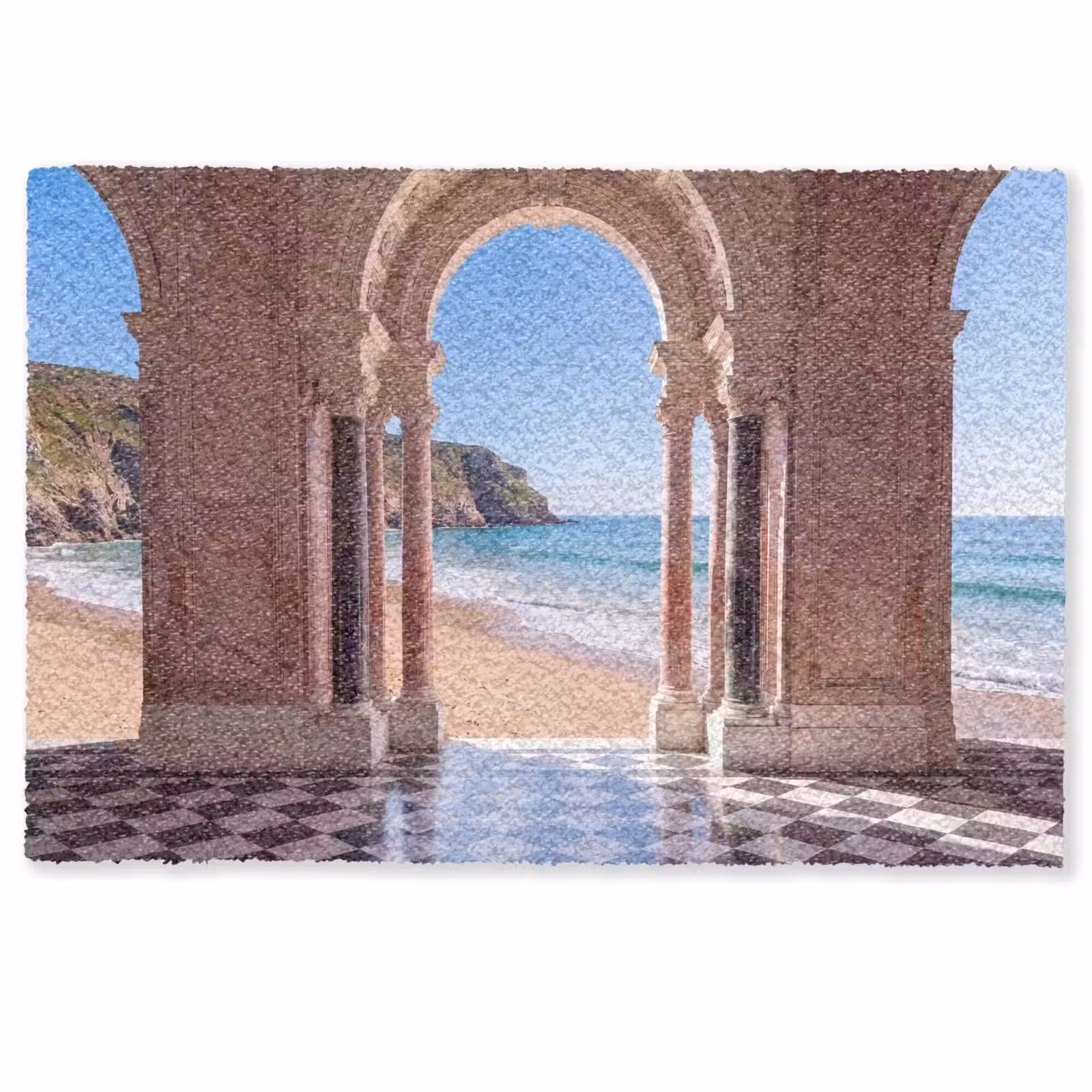 Fußmatte - Bogen – Strand – Meer — 1