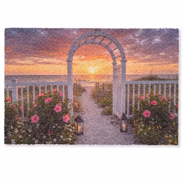 Fußmatte - Meer – Frosch – Blumen — 1