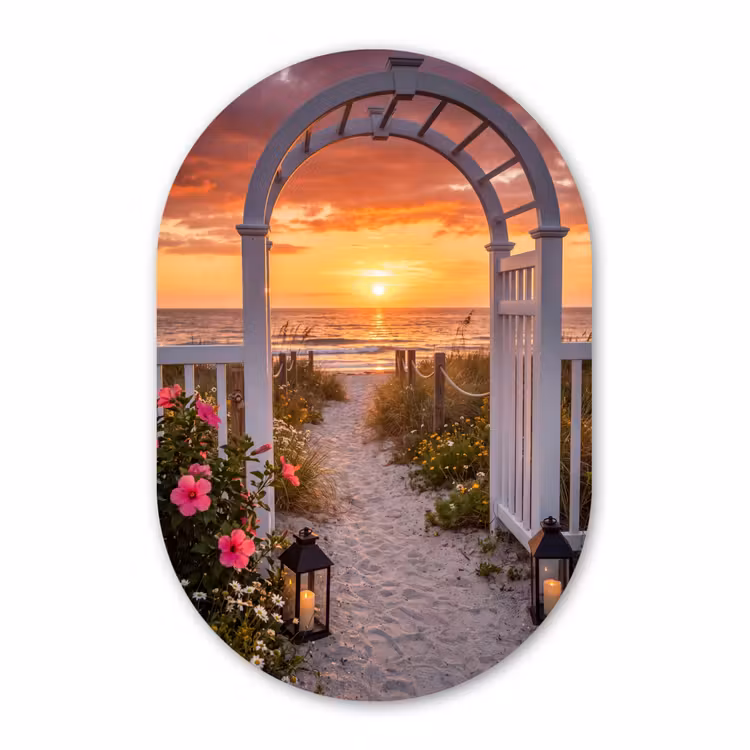Forexbild Oval - Meer – Frosch – Blumen — 1