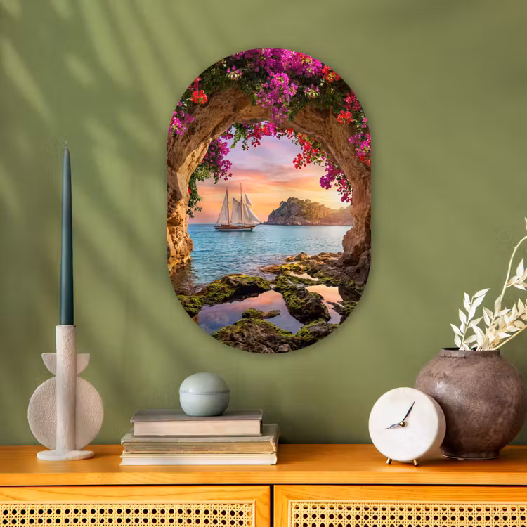 Forexbild Oval - Segelboot – Küste – Natur — 3