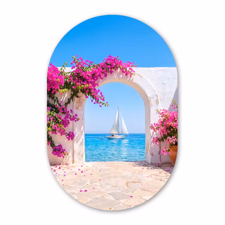Forexbild Oval - Blumen – Meer – Sommer — 1