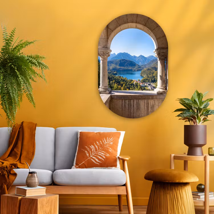 Glasbild Oval - Bogen – Aussicht – Landschaft — 3