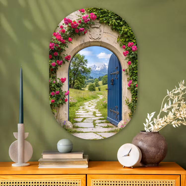 Glasbild Oval - Bogen – Landschaft – Natur — 2