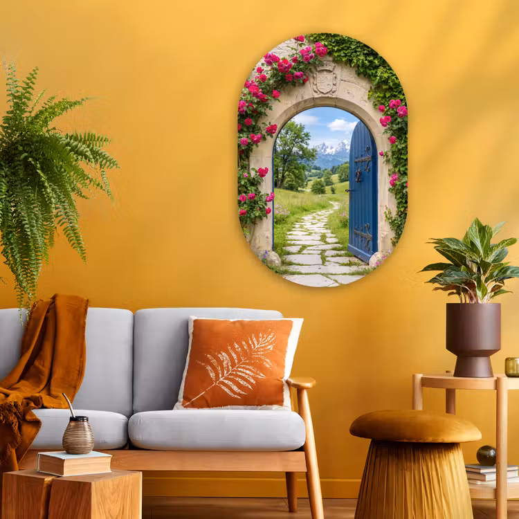 Glasbild Oval - Bogen – Landschaft – Natur — 3