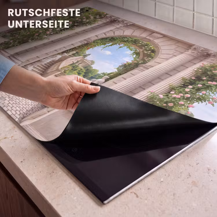 2-in-1 Herdabdeckplatte & Spritzschutz - Architektur – Garten – Klassisch — 4