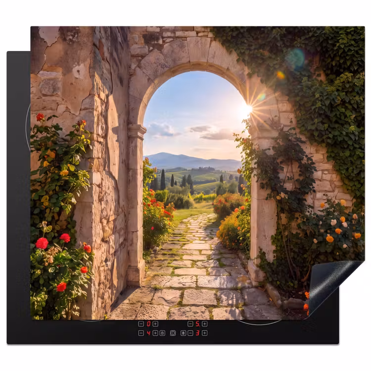 Herdabdeckplatte - Weg – Garten – Sonnig — 1