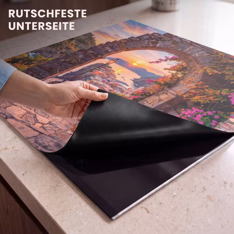 Herdabdeckplatte - Bogen – Küste – Sonnenuntergang — 9