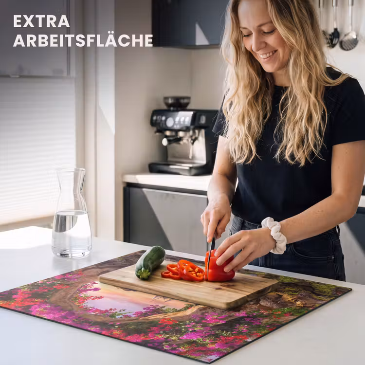 Herdabdeckplatte - Segelboot – Küste – Natur — 4
