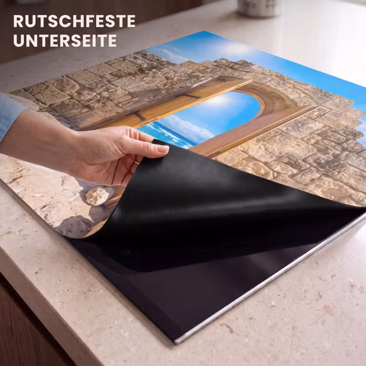 Herdabdeckplatte - Tür – Strand – Meer — 9