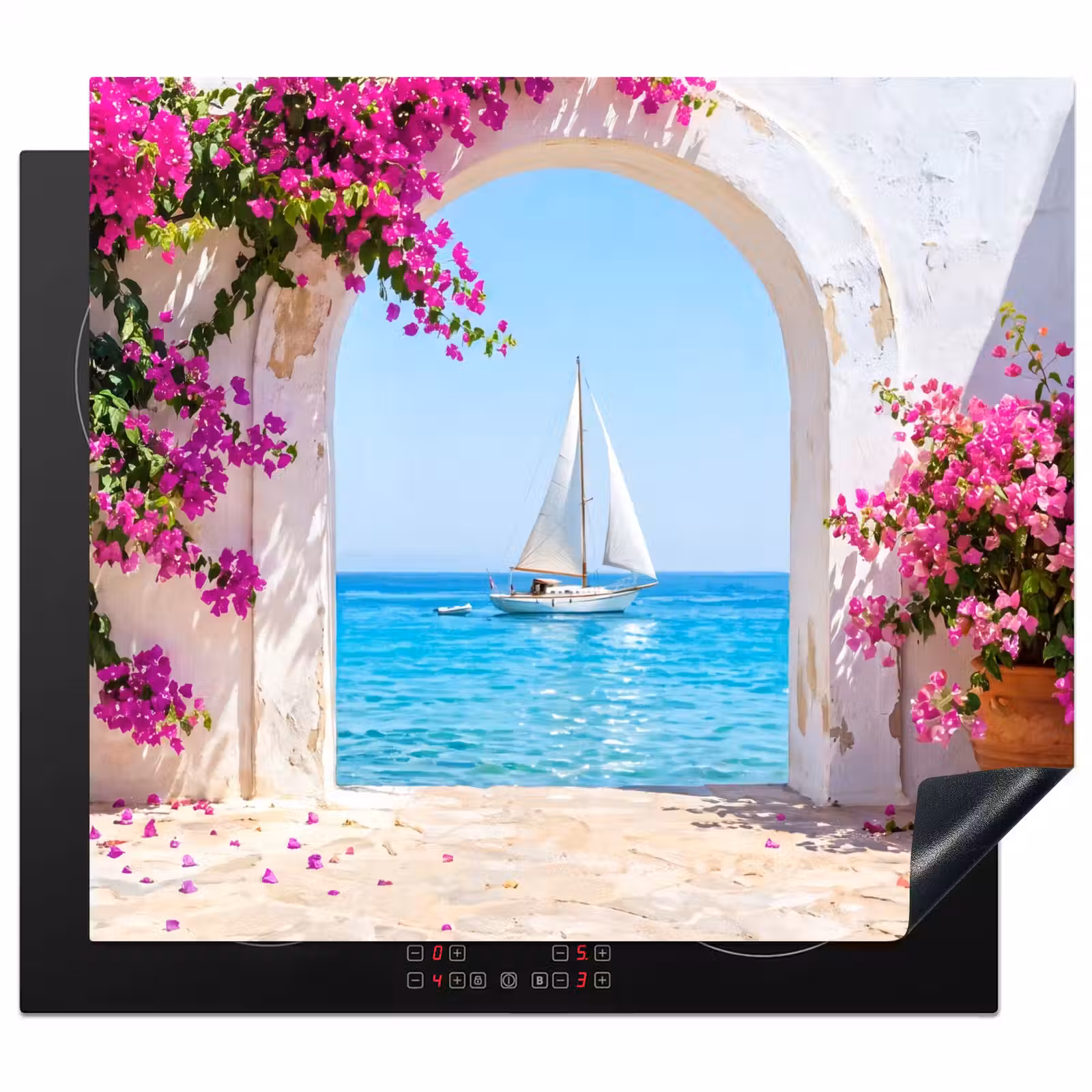 Herdabdeckplatte - Blumen – Meer – Sommer — 1