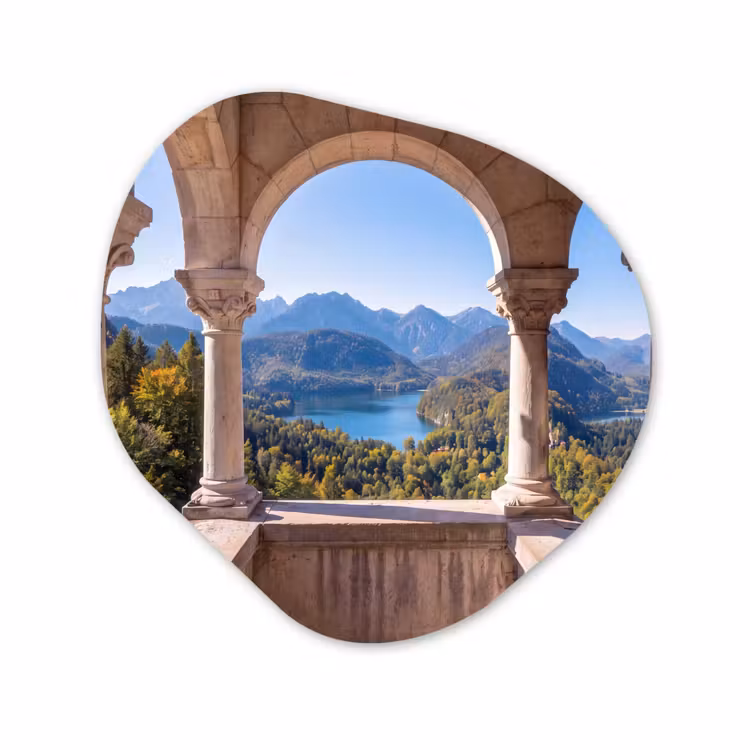 Alu-Dibond-Bild Organische Form - Bogen – Aussicht – Landschaft — 1