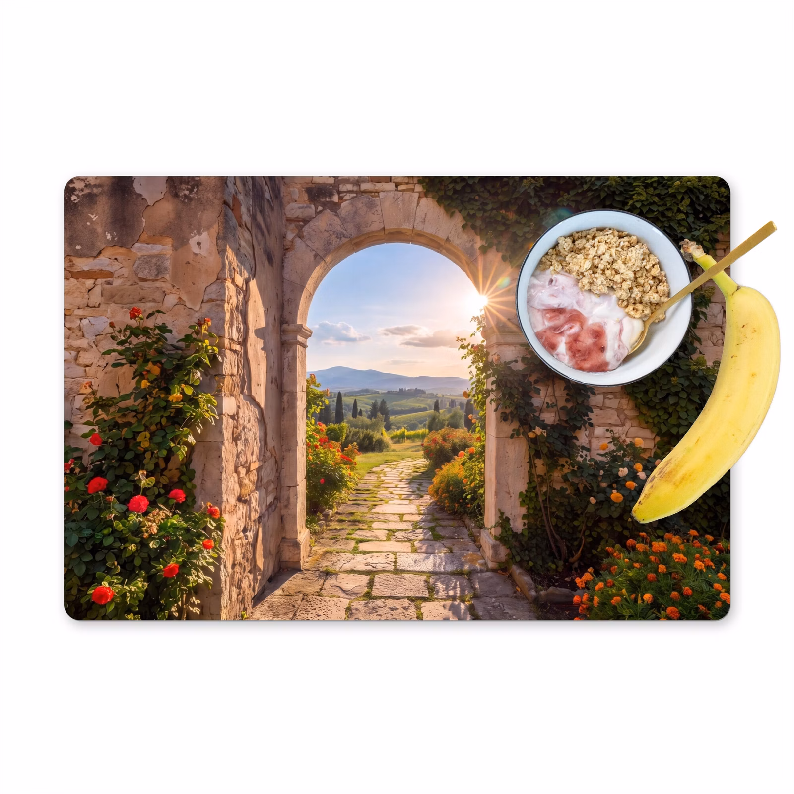 Tischset - 6 Stück - Weg – Garten – Sonnig — 1