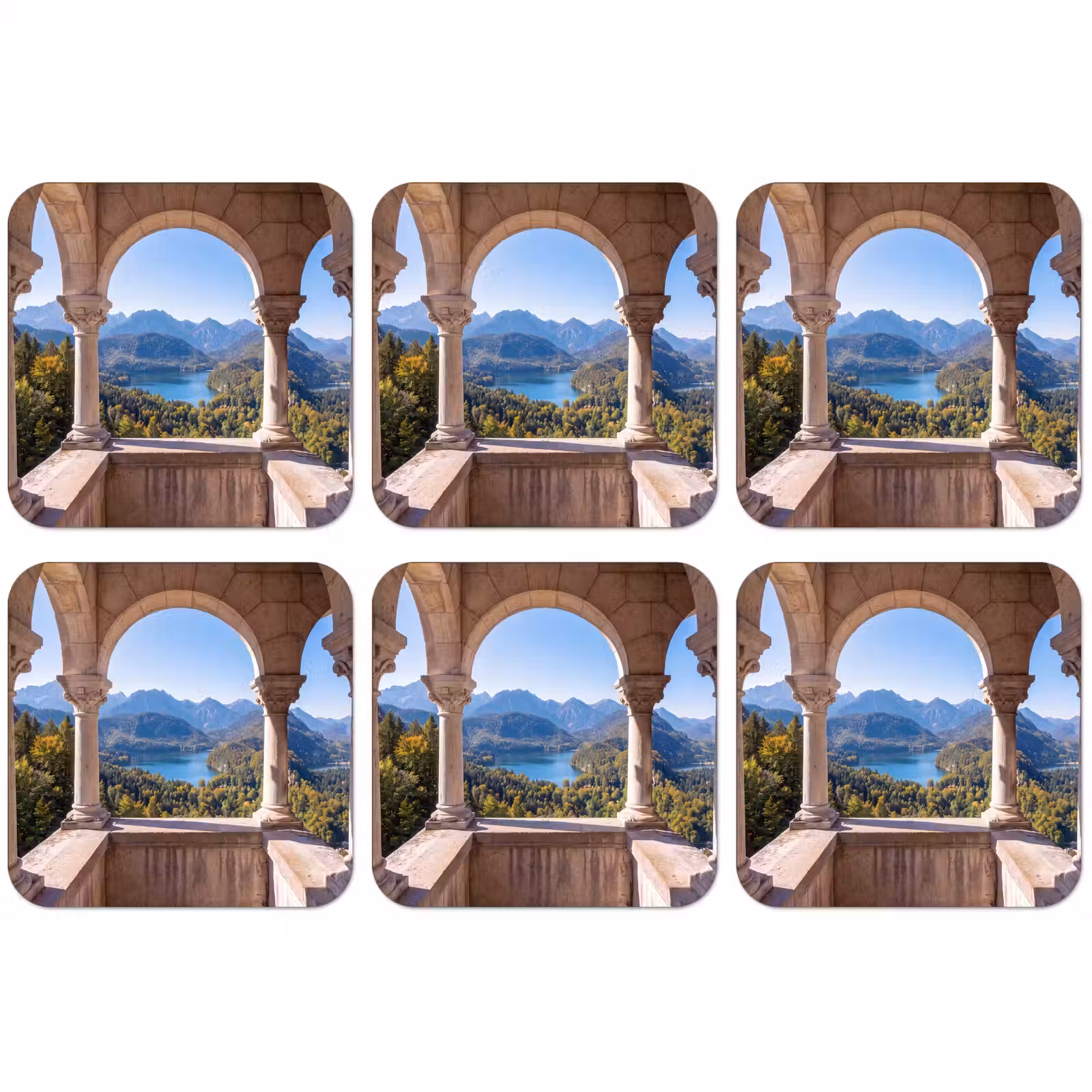 Untersetzer - Bogen – Aussicht – Landschaft — 1