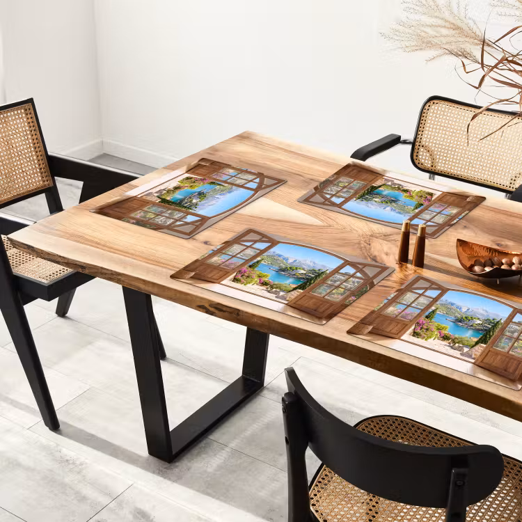 Tischset - 6 Stück - Aussicht – Bucht – Natur — 3