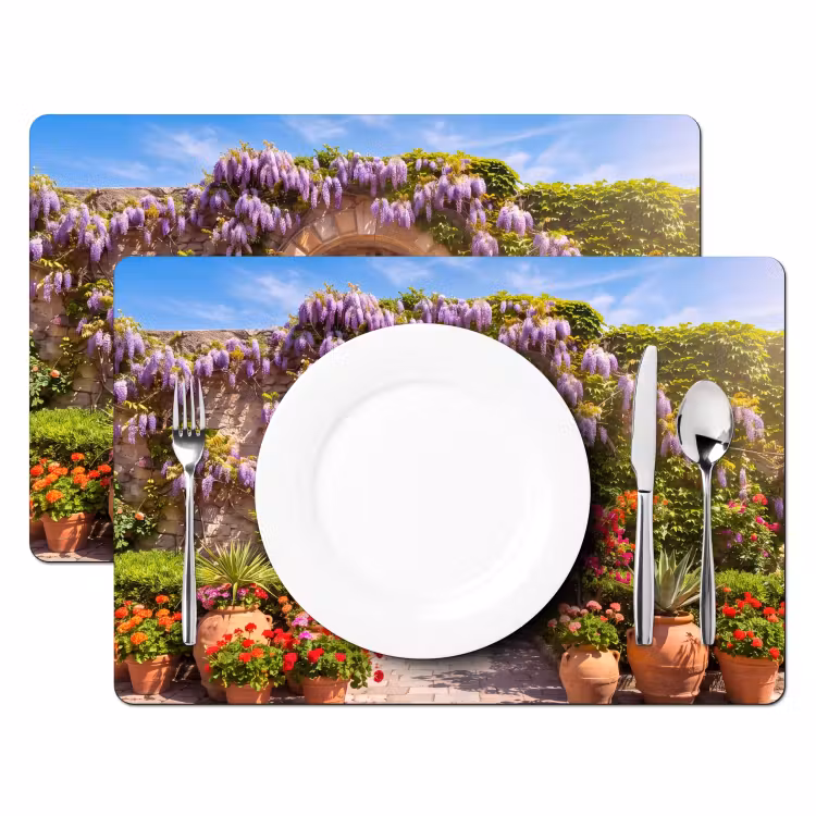 Tischset - 6 Stück - Blumen – Garten – Landschaft — 2