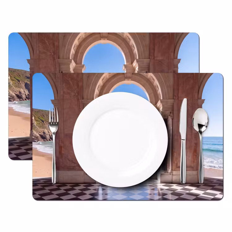 Tischset - 6 Stück - Bogen – Strand – Meer — 2