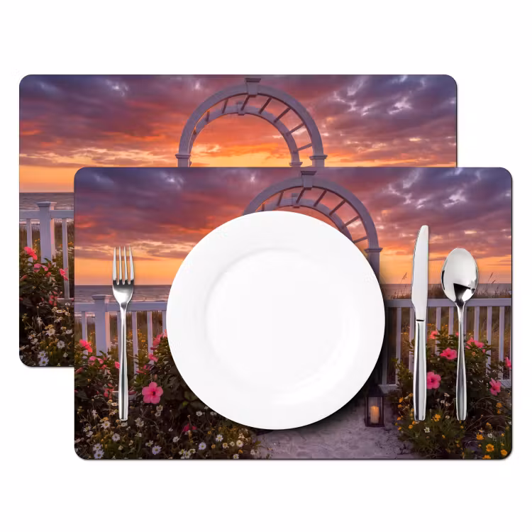 Tischset - 6 Stück - Meer – Frosch – Blumen — 2