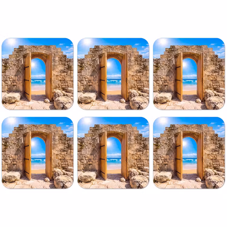 Untersetzer - Tür – Strand – Meer — 1
