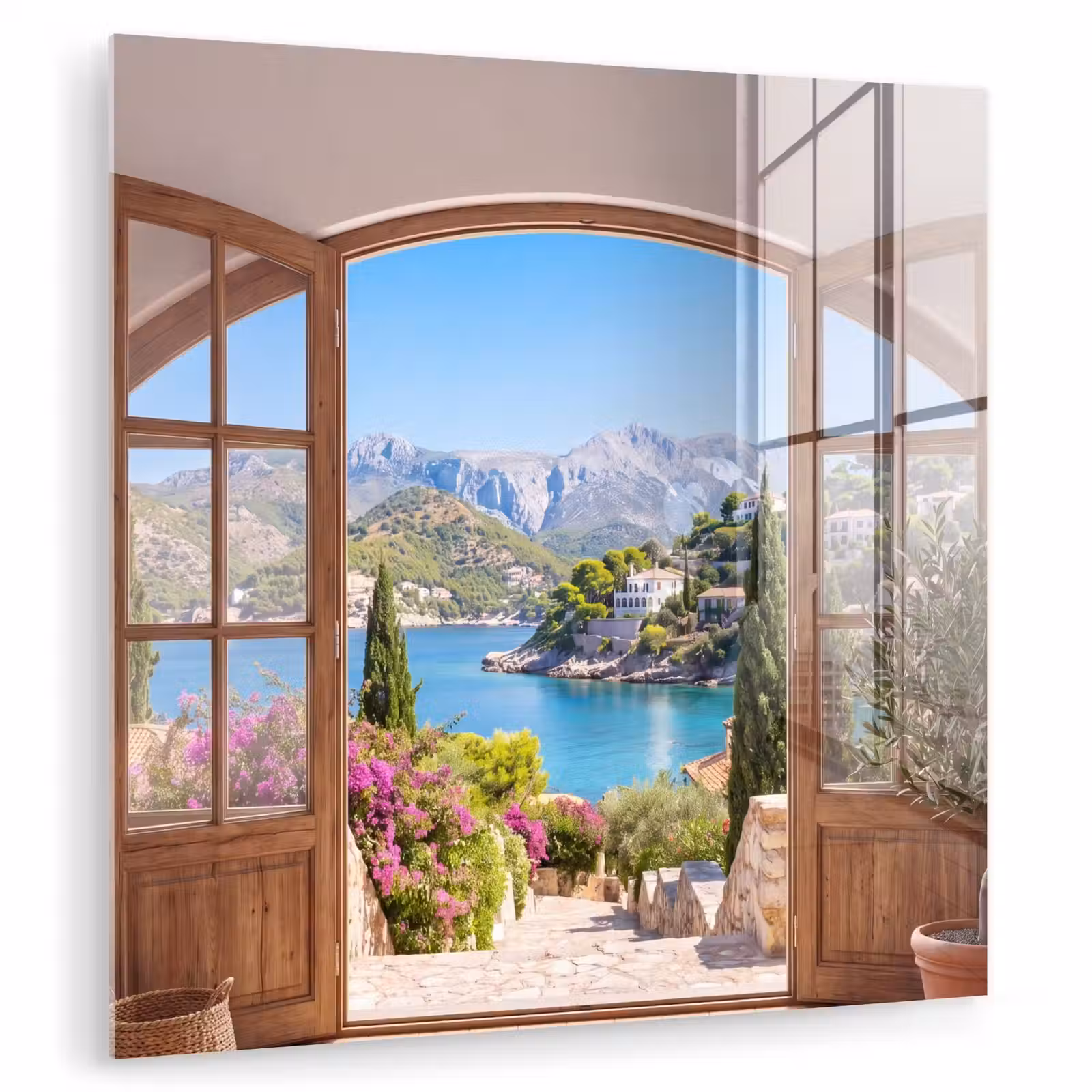 Glasbild - Aussicht – Bucht – Natur — 1