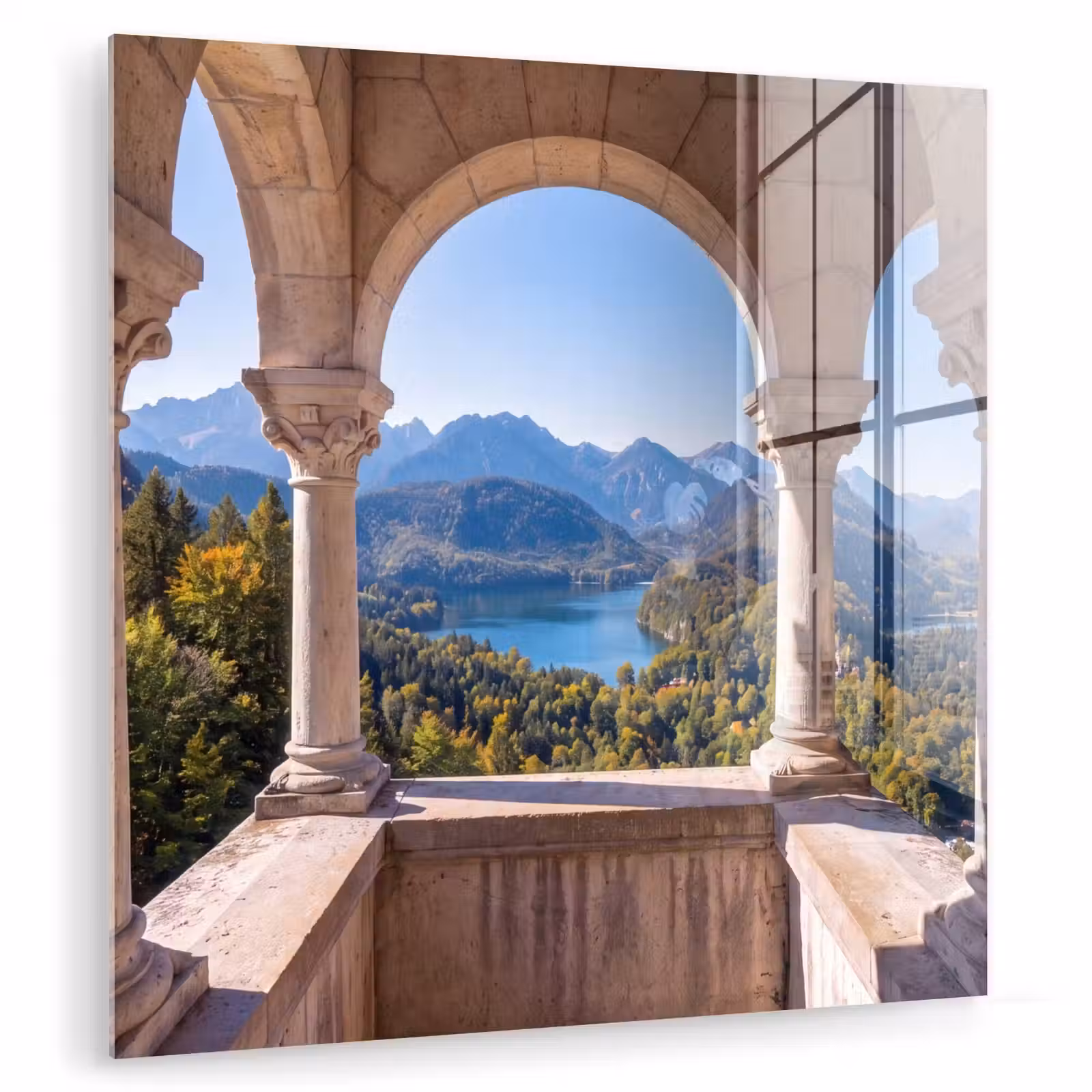 Glasbild - Bogen – Aussicht – Landschaft — 1