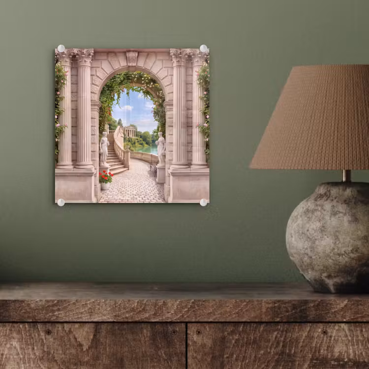 Glasbild - Architektur – Garten – Klassisch — 4