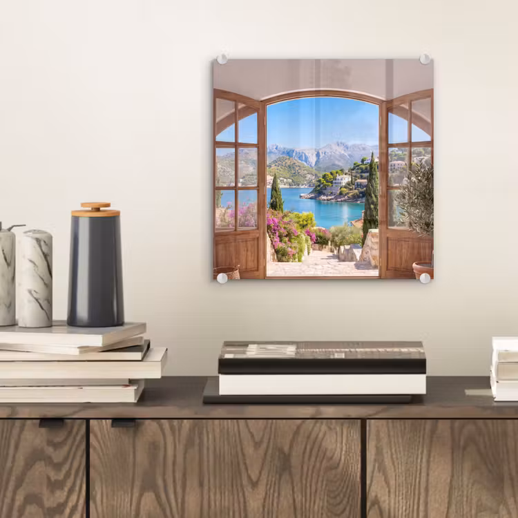 Glasbild - Aussicht – Bucht – Natur — 2