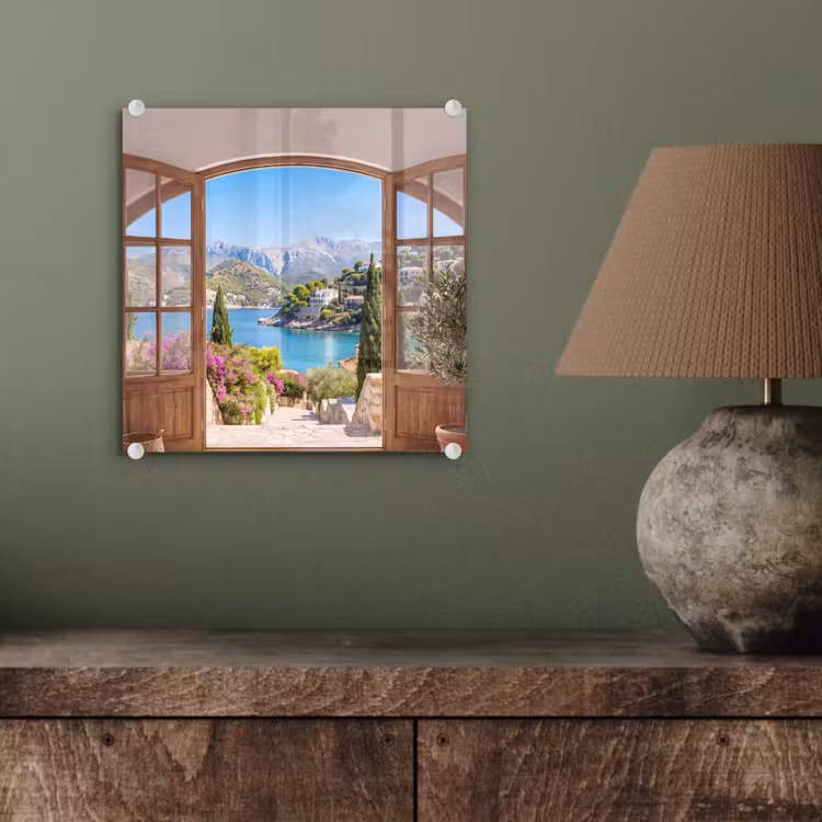 Glasbild - Aussicht – Bucht – Natur — 4