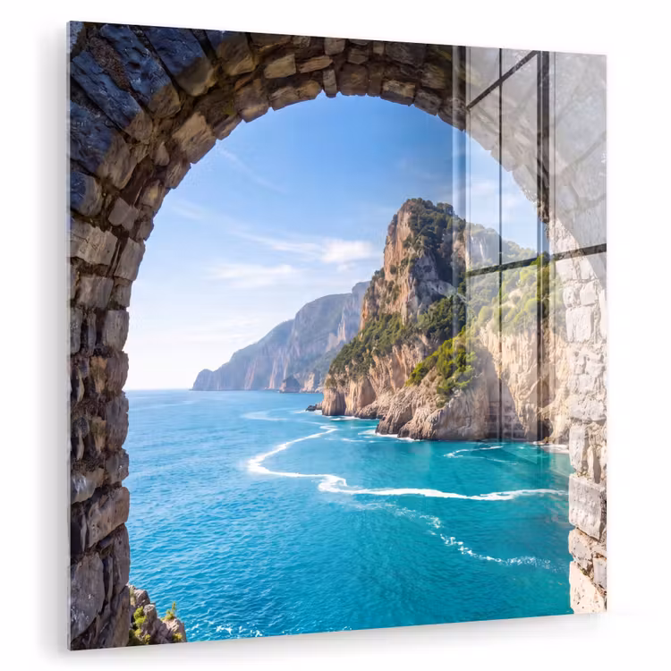 Glasbild - Bogen – Meer – Natur — 1