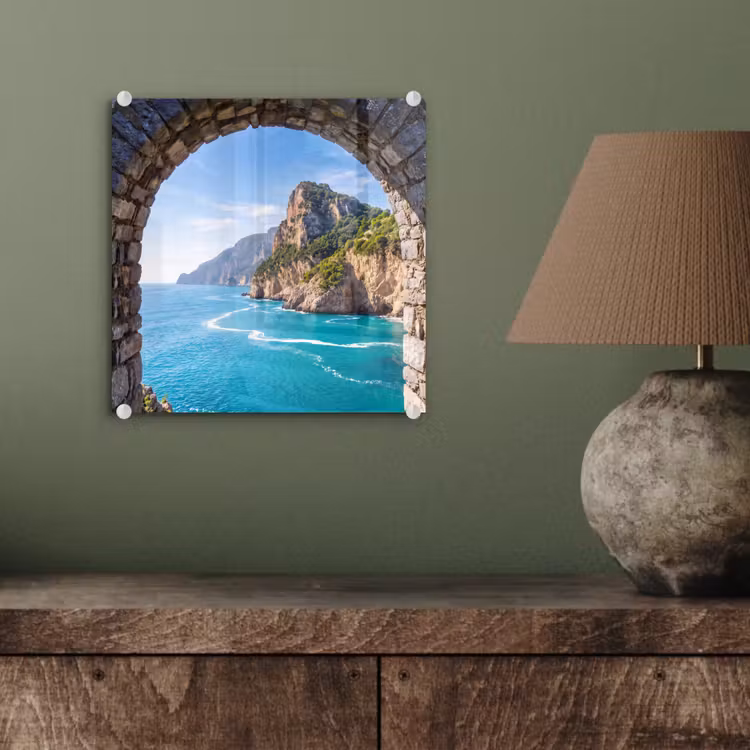 Glasbild - Bogen – Meer – Natur — 4