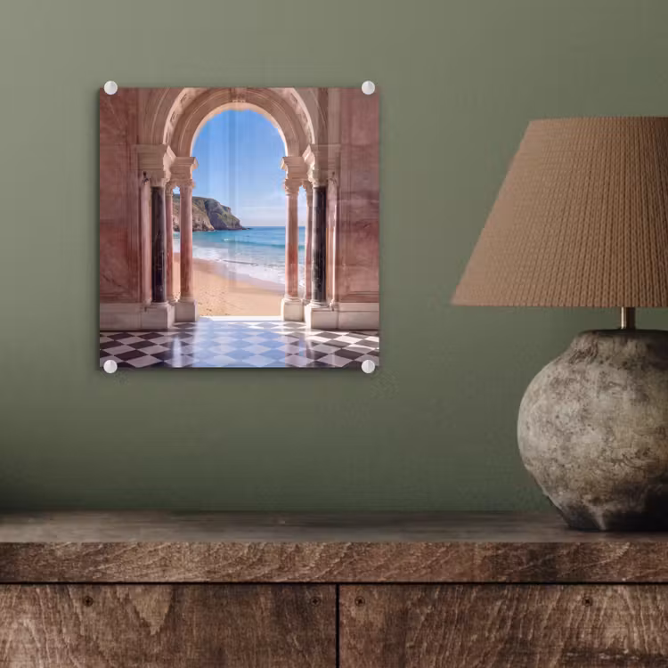 Glasbild - Bogen – Strand – Meer — 4