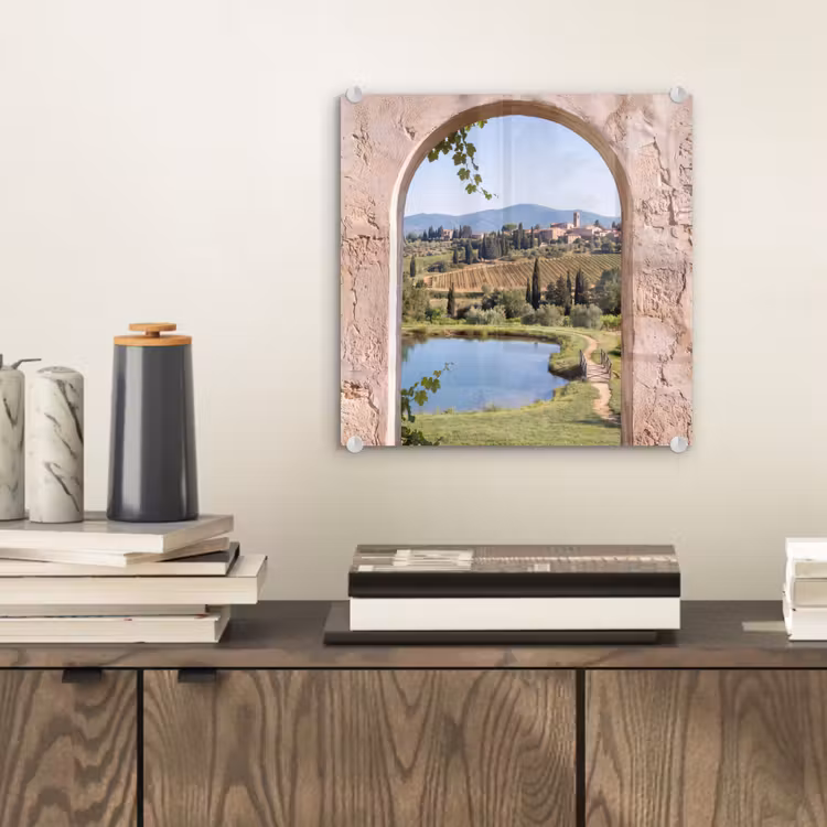 Glasbild - Dorf – Landschaft – Natur — 2