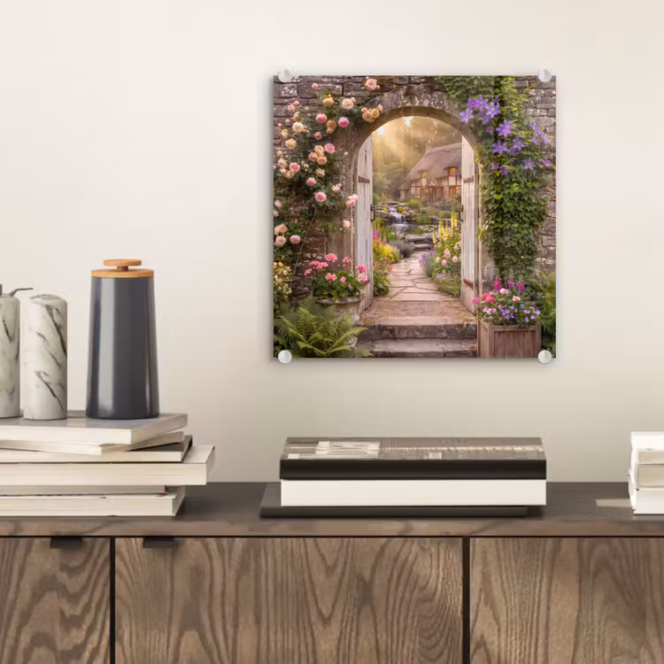 Glasbild - Haus – Garten – Natur — 2