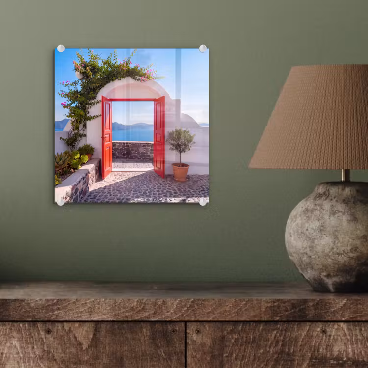 Glasbild - Tür – Meer – Natur — 4