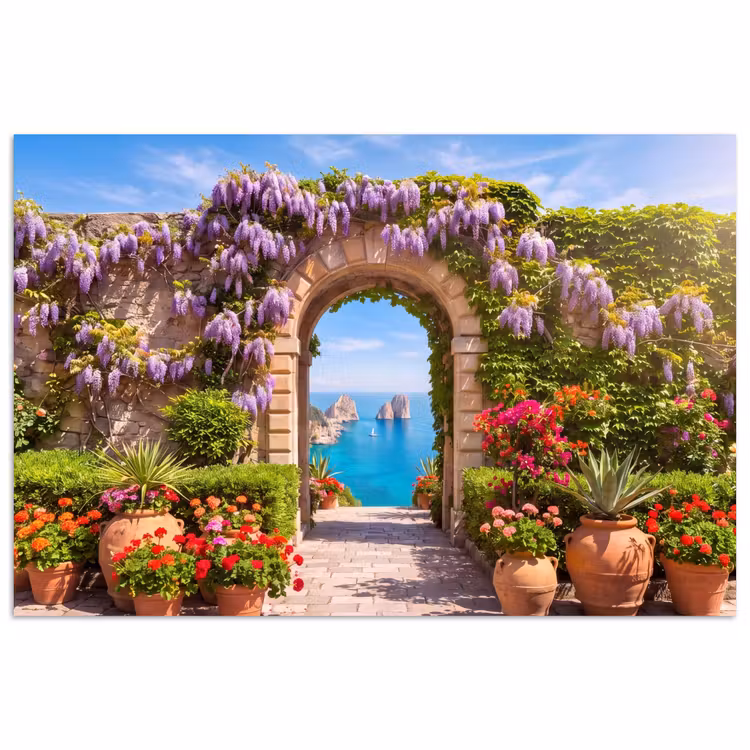 Poster - Blumen – Garten – Landschaft — 1