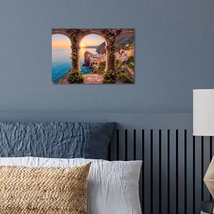 Poster - Dorf – Meer – Sonnenuntergang — 3