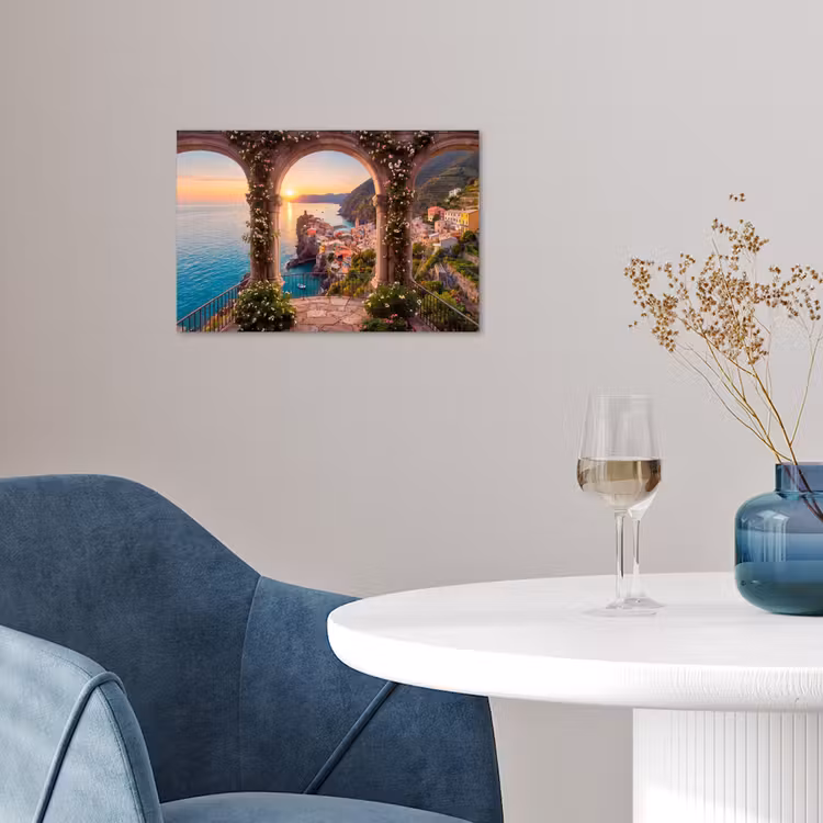 Poster - Dorf – Meer – Sonnenuntergang — 4