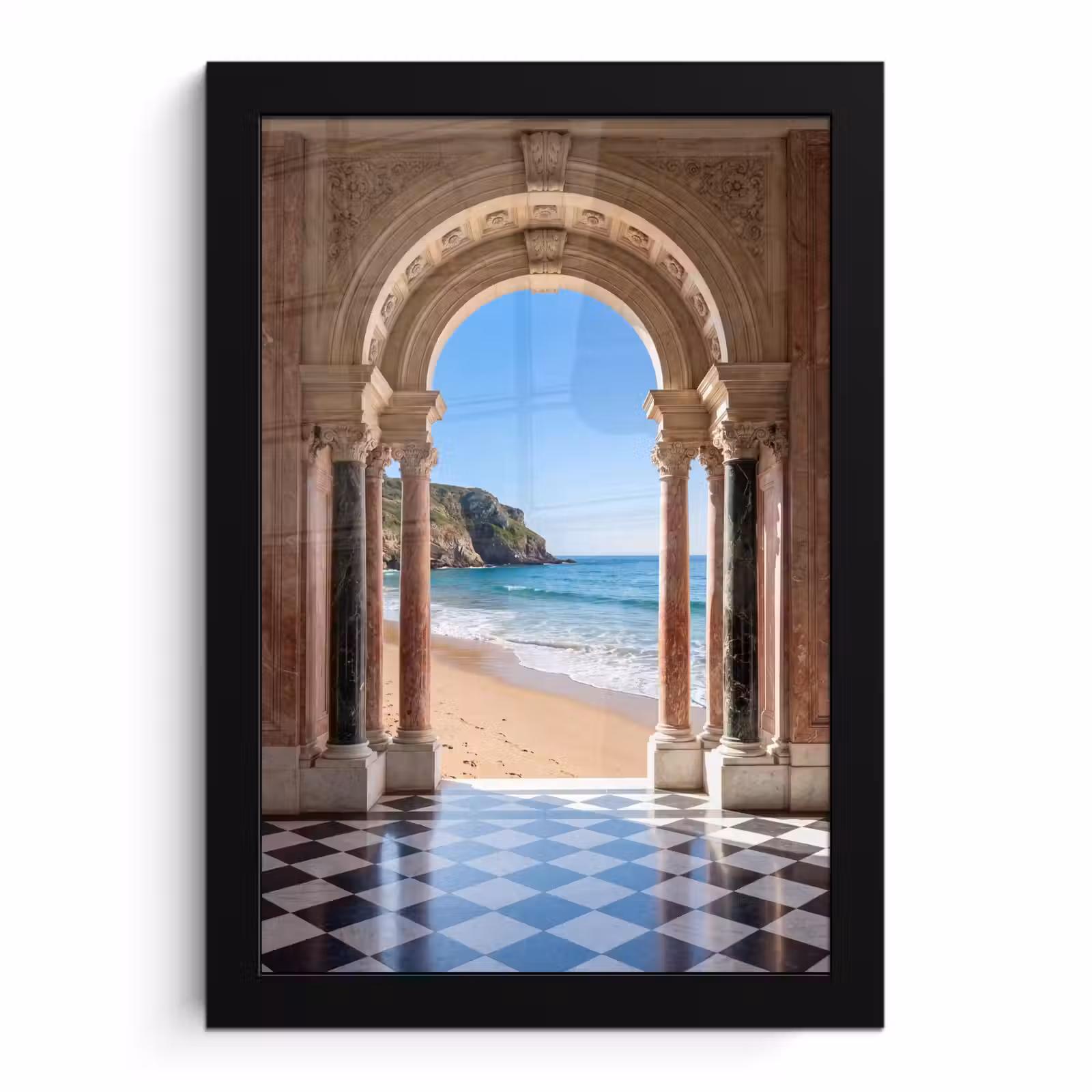 Bilder mit Rahmen - Bogen – Strand – Meer — 1
