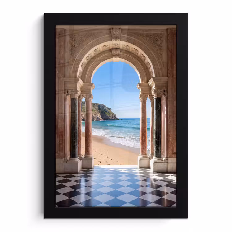 Bilder mit Rahmen - Bogen – Strand – Meer — 1