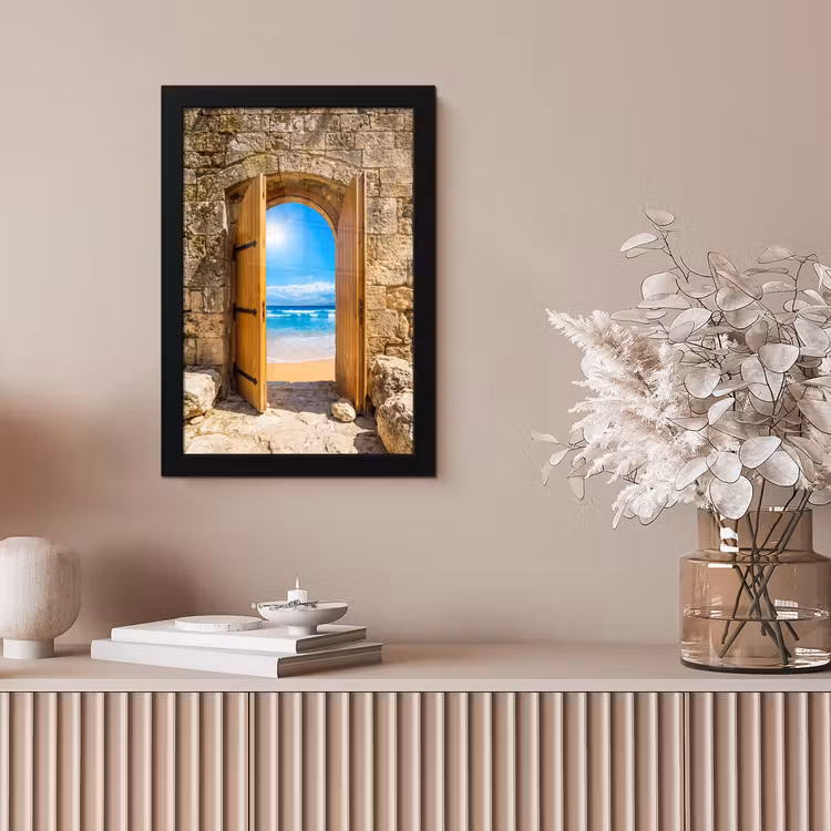 Bilder mit Rahmen - Tür – Strand – Meer — 4
