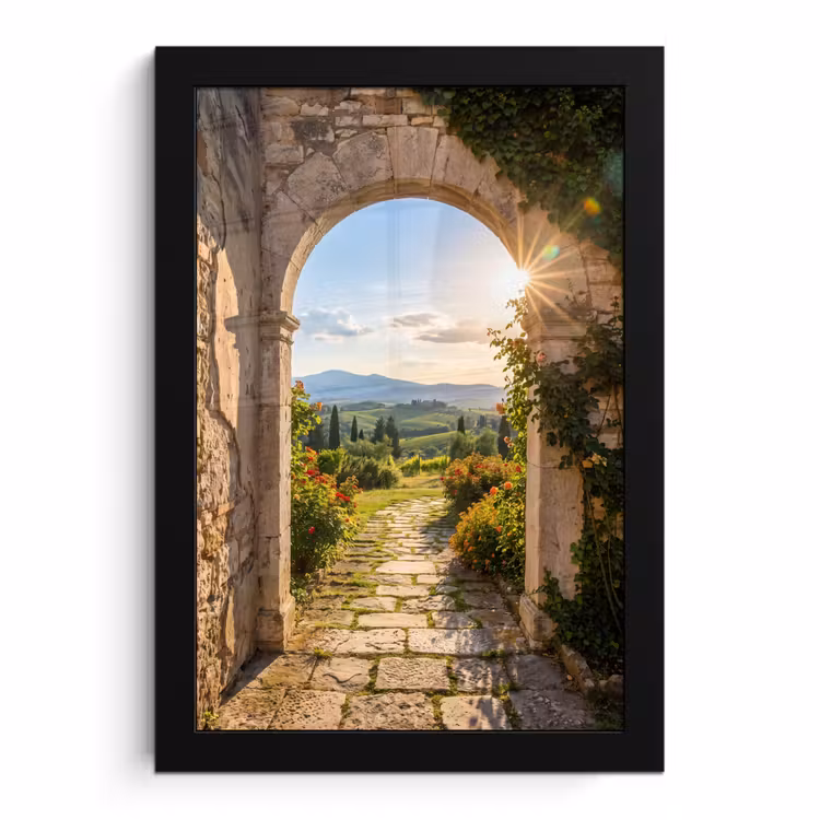 Bilder mit Rahmen - Weg – Garten – Sonnig — 1