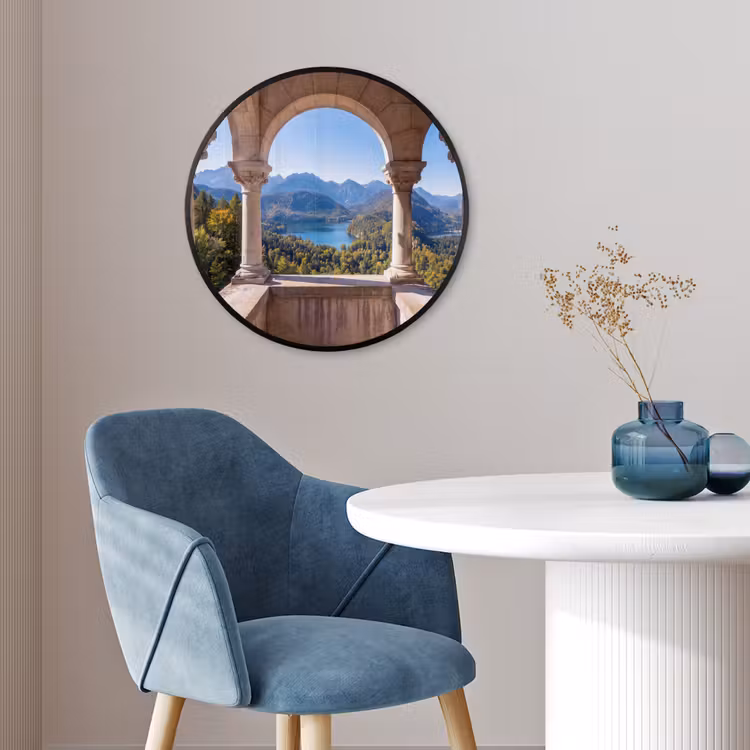 Poster im Rahmen Rund - Bogen – Aussicht – Landschaft — 4