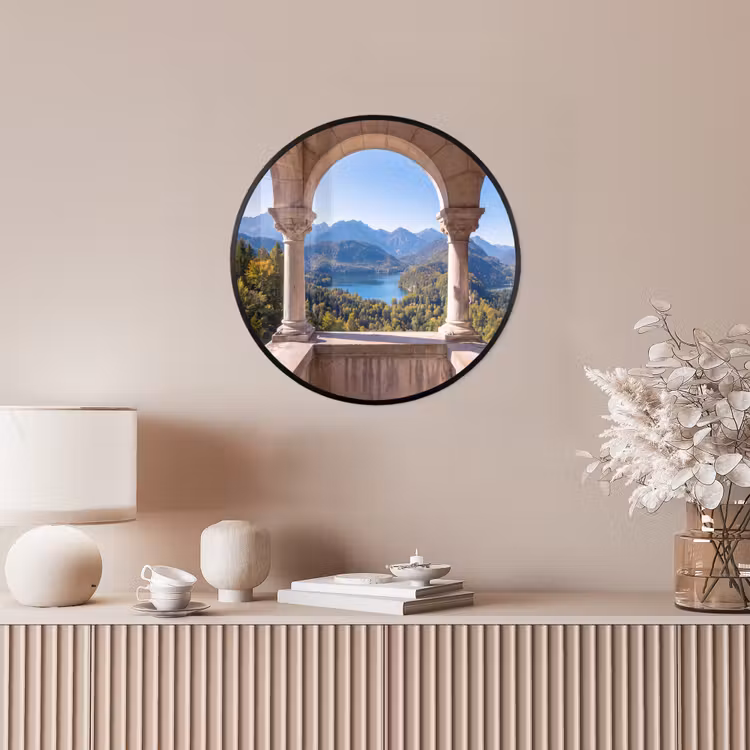 Poster im Rahmen Rund - Bogen – Aussicht – Landschaft — 5