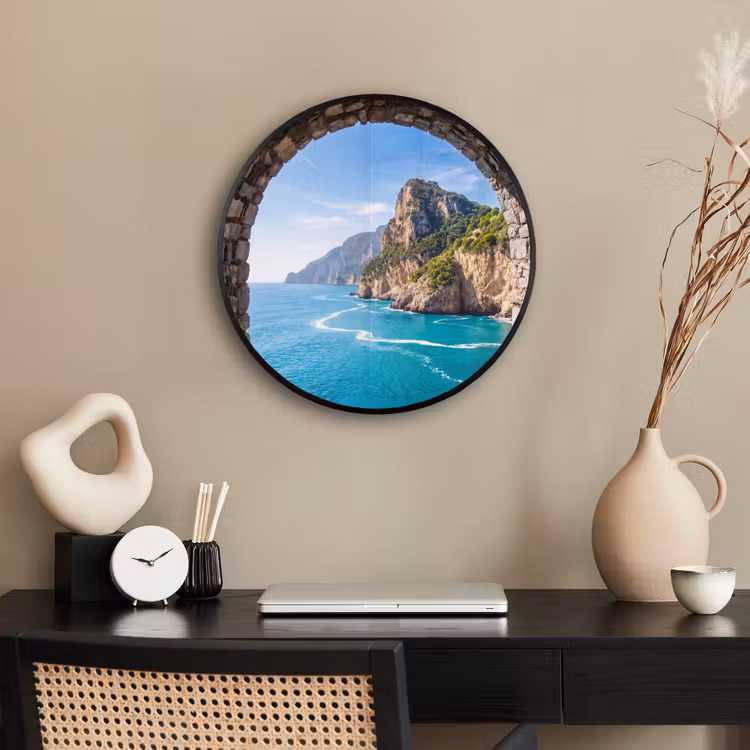 Poster im Rahmen Rund - Bogen – Meer – Natur — 3
