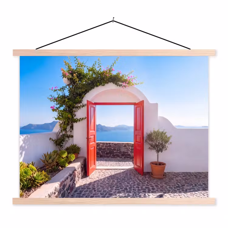 Stoffbild - Tür – Meer – Natur — 1