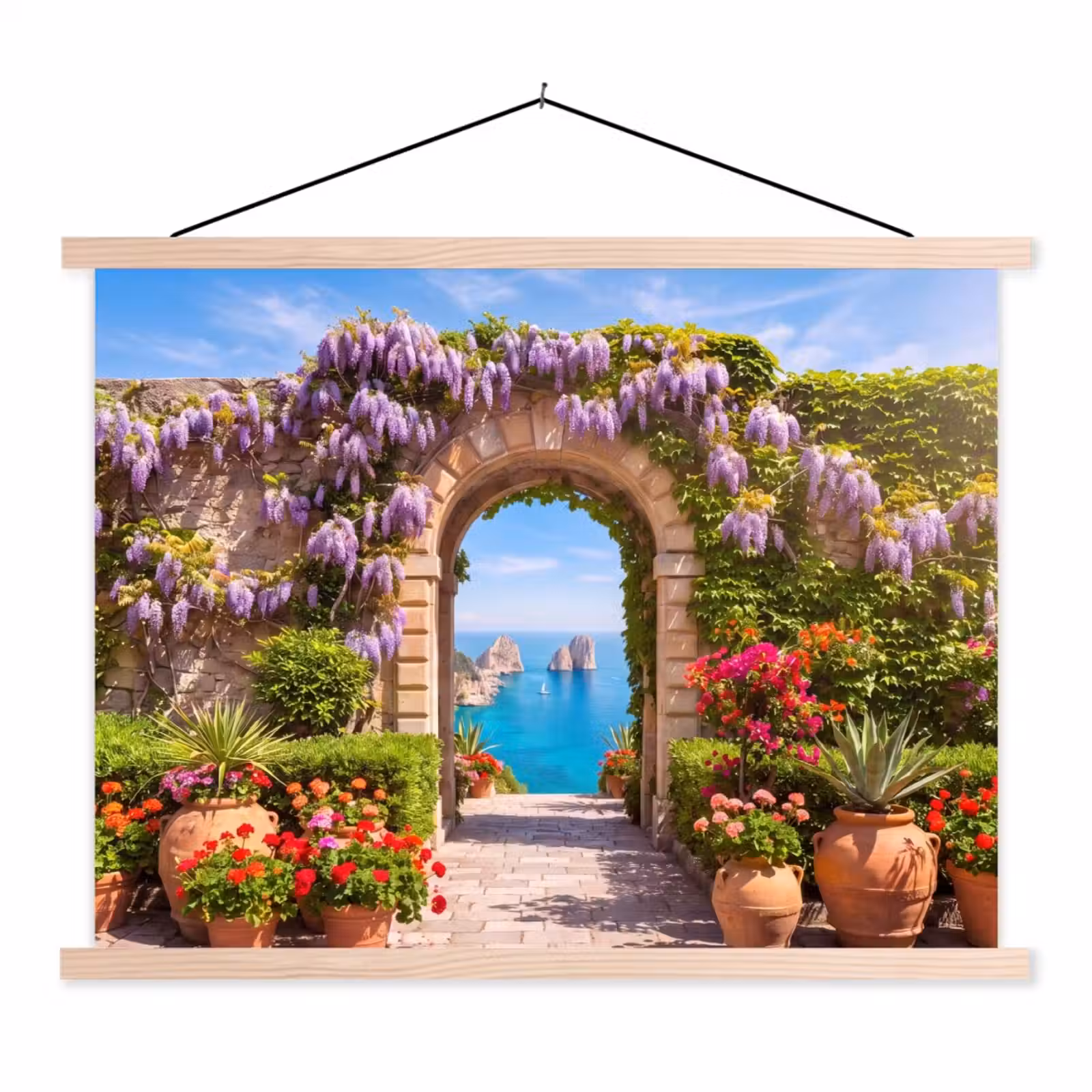 Stoffbild - Blumen – Garten – Landschaft — 1