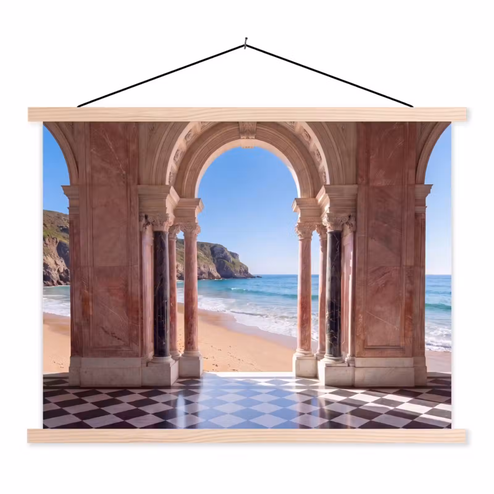 Stoffbild - Bogen – Strand – Meer — 1