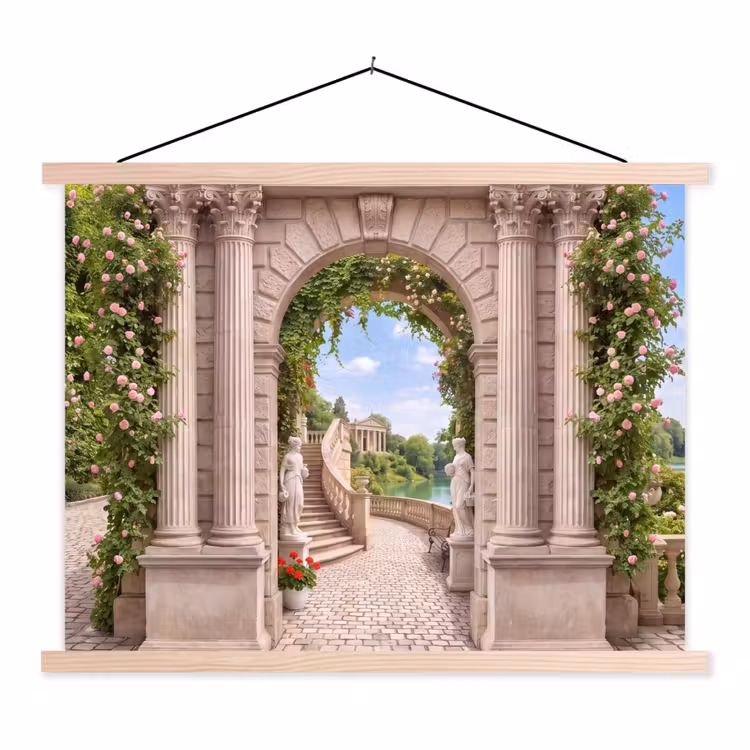 Stoffbild - Architektur – Garten – Klassisch — 1