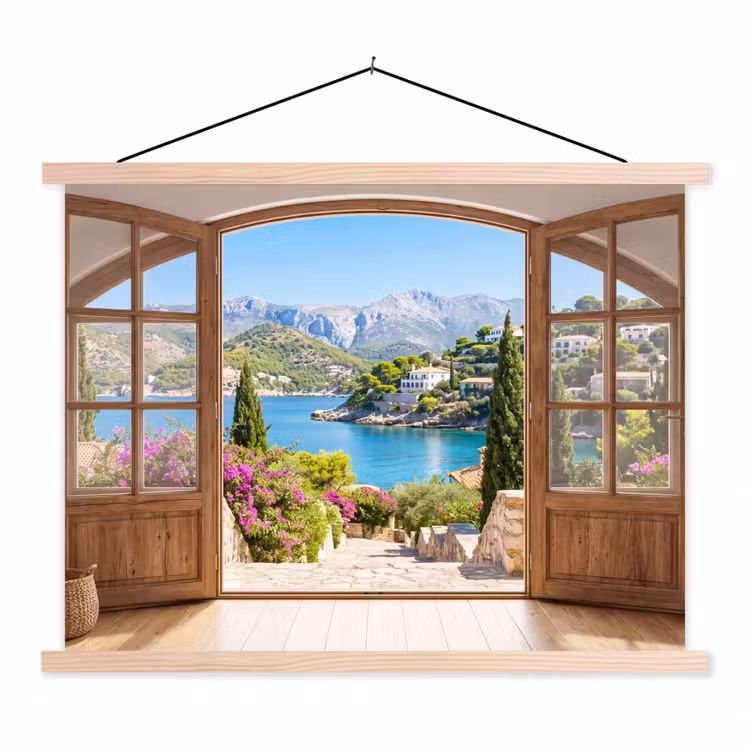 Stoffbild - Aussicht – Bucht – Natur — 1