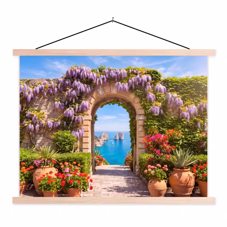 Stoffbild - Blumen – Garten – Landschaft — 1